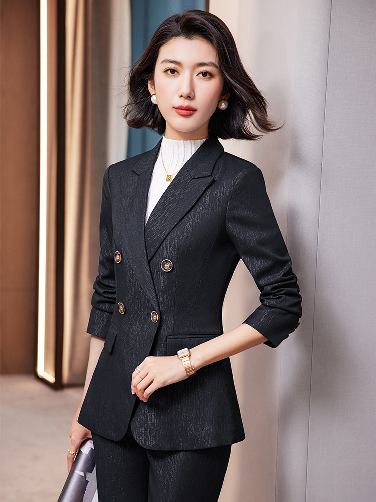 Picture of High-end professional suit suit female autumn and winter temperament goddess fan workplace interview formal wear Manager sales department work clothes