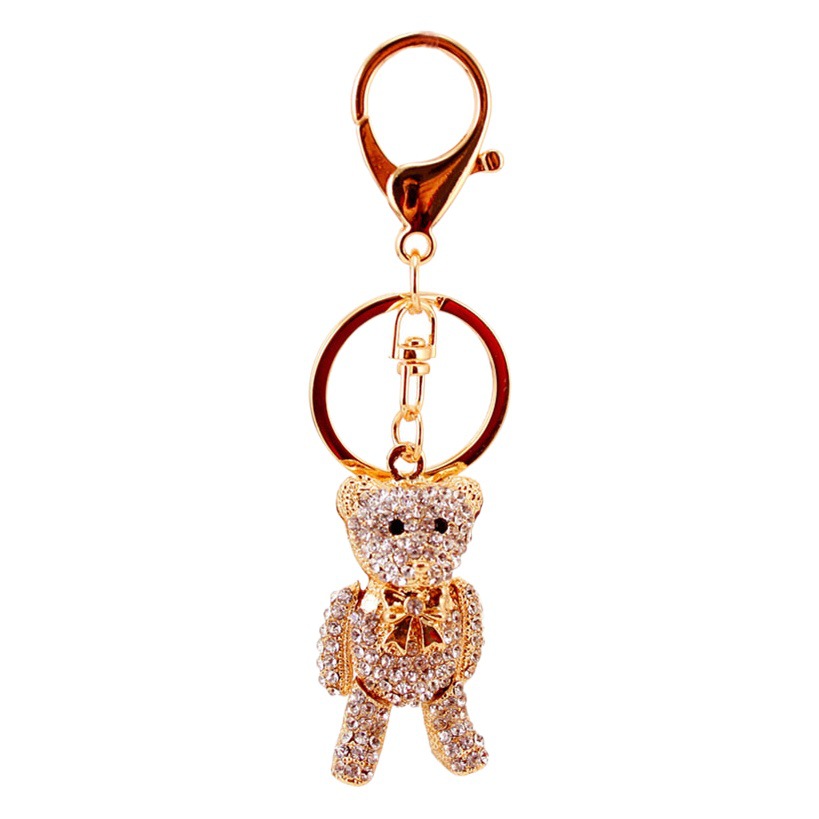 Cool Hee Jewelry Cute Doll Cartoon Bear Keychain Women's Bag Accessories Key Chain Metal Pendant 120