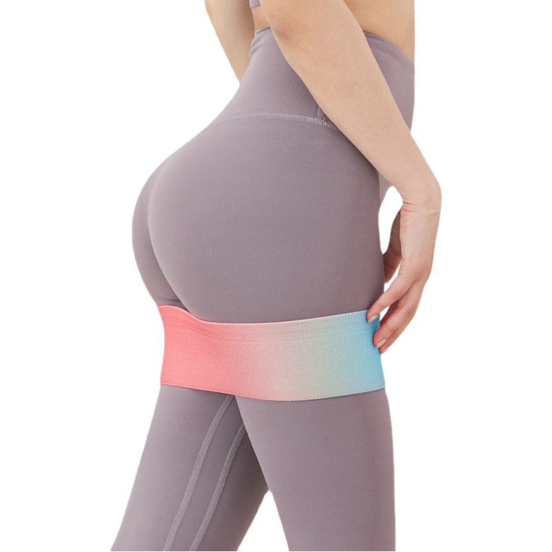 Hip ring elastic fitness squat leg resistance band non-slip hip ring home yoga exercise gradient hip ring