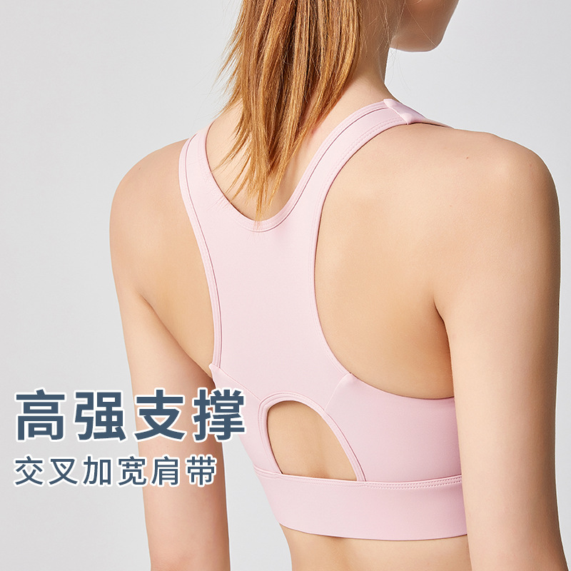 Picture of Lahn Big Breast Sports Bra Women's Push-Up Bubble Wrap High-Strength Anti-Sagging 100kg Zipper Yoga Bra