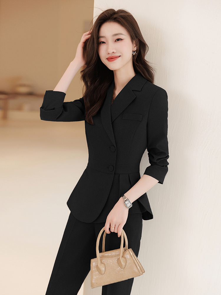 Picture of Suit suit women's cotton 2023 New elegant professional women's clothing hotel catering manager workwear front desk work clothes