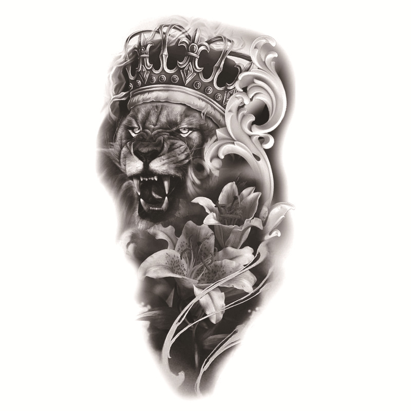 Picture of Small full arm flower arm bronzing glitter luminous painted tattoo stickers cross-border creative funny tattoo stickers manufacturers wholesale