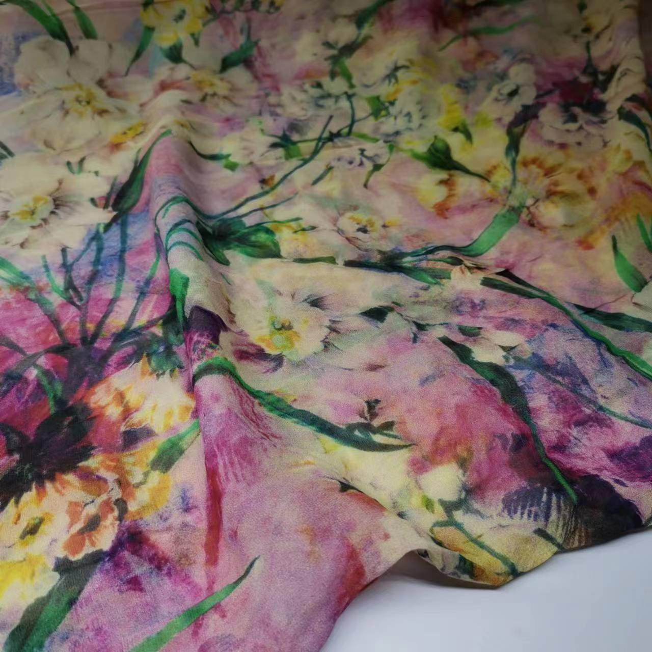 Printed 10mm Mulberry Silk Georgette Fabric Wide Fashion Skirt Silk Fabric