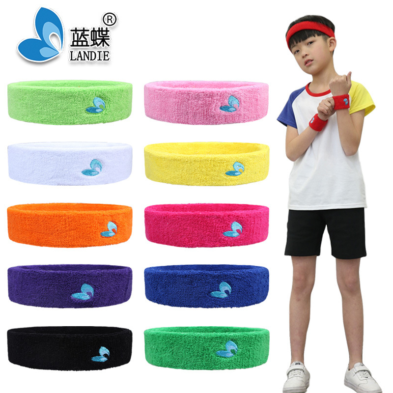 Picture of Cotton Children's Headband Male and Female Youth Sports Running Dance Riding Embroidered Sweat Wipe Sweat Guide Hair Band