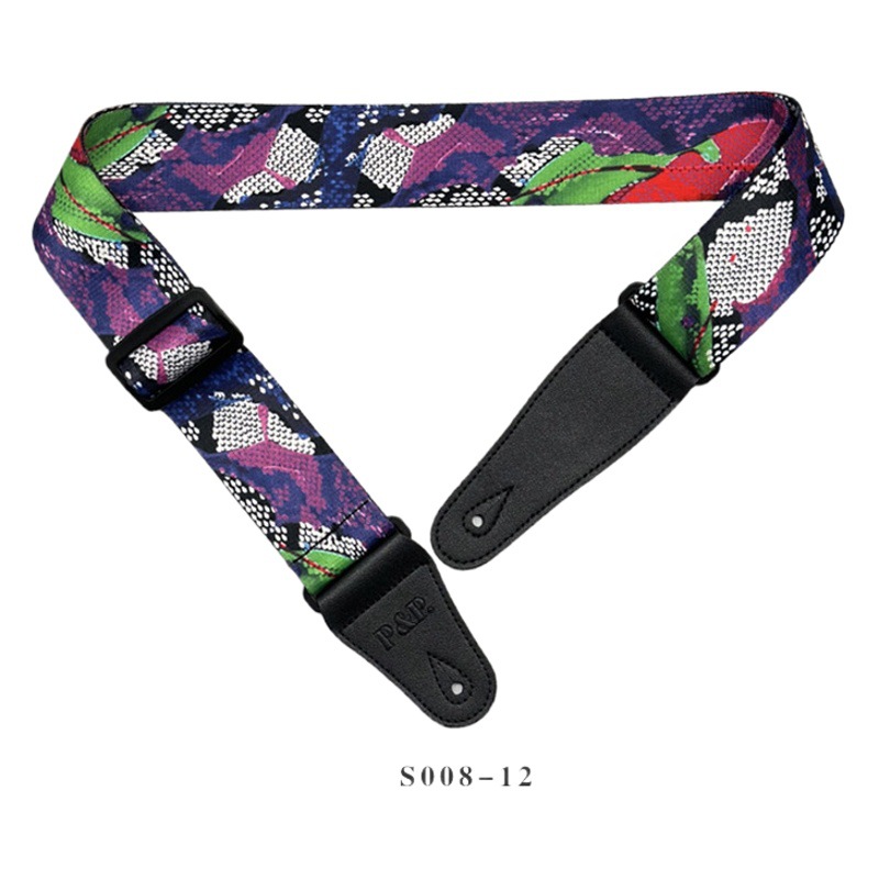 Printed Guitar Strap Folk Guitar Strap P&P Guitar Strap Cross Snake Pattern Musical Instrument Accessories