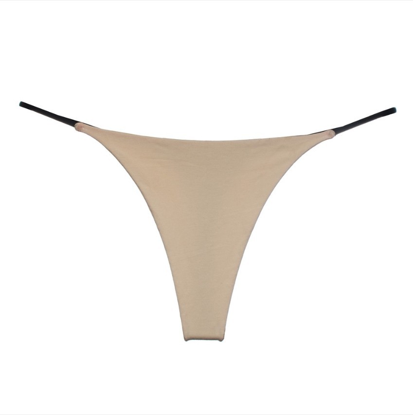 Picture of Jade Fragrant Pavilion New Version Double-Layer Thin Strap Thong Low Waist Low Waist Underwear Double-Layer Bikini Cotton Underwear for Women