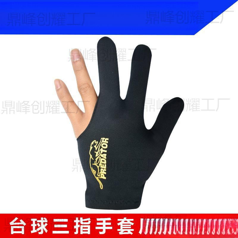 Wholesale Billiards Disposable Gloves Fingerless Billiards Elastic Three-Finger Gloves Billiard Room Black Eight Wholesale Large Quantity Discount