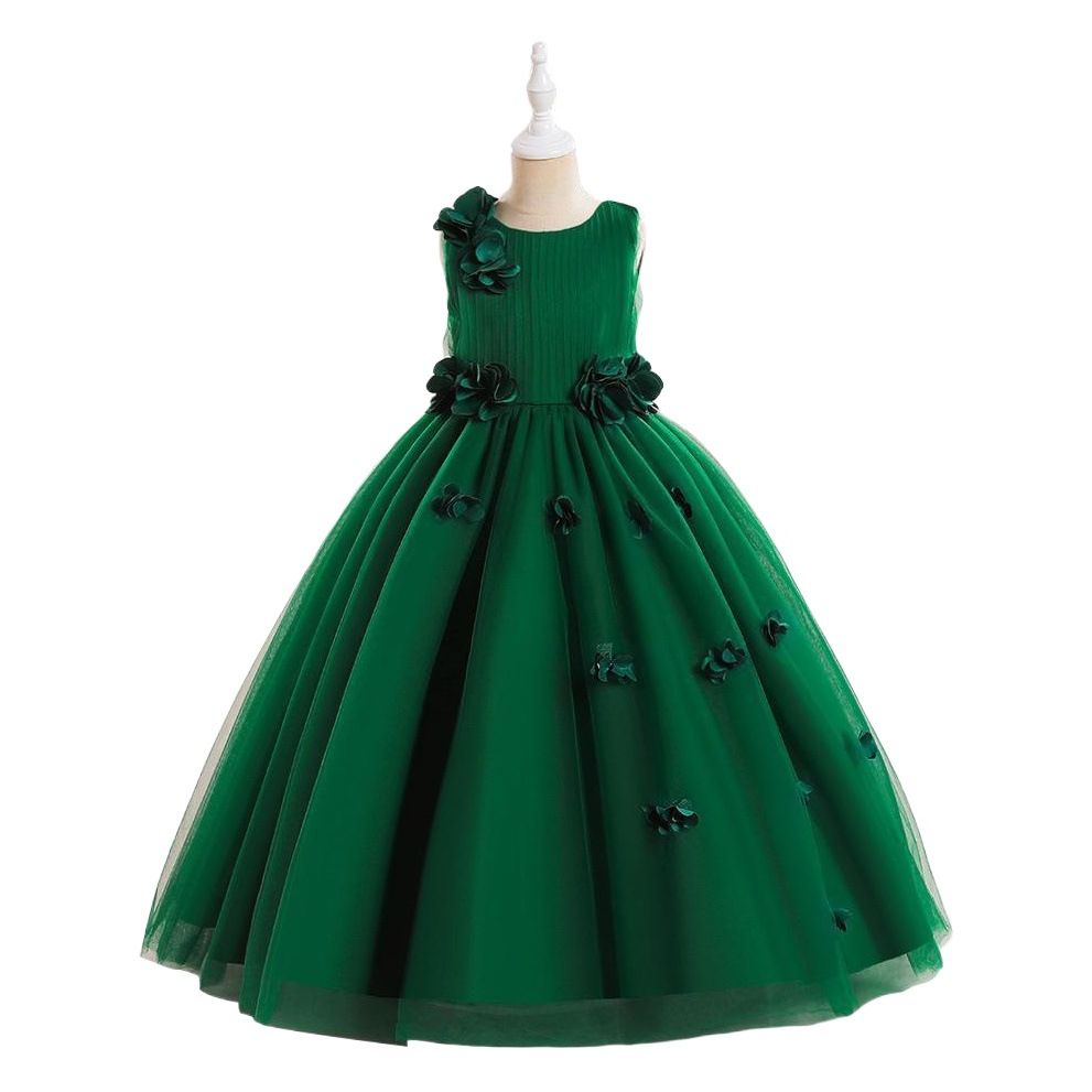 Cross-border princess dress for girls medium and large children's clothing dress long dress children's performance costume