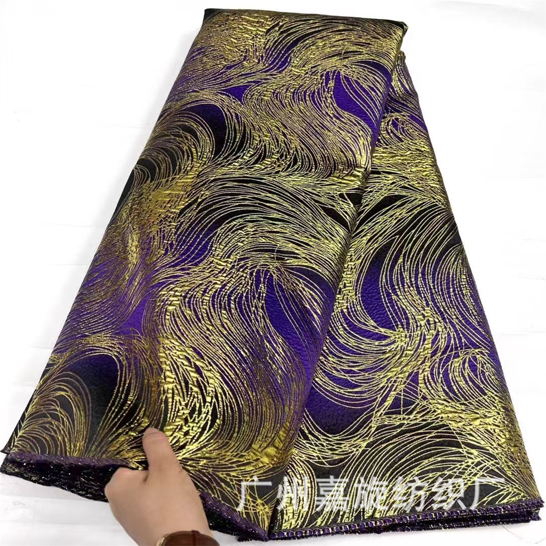 European and American Technology Sense Line high quality Organza Jacquard Embroidered Embossed Fabric Cheongsam Dress dress Fabric