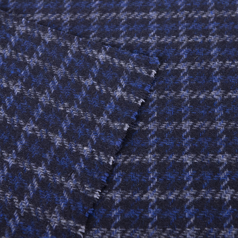 Picture of Wholesale 30 Wool Mark Plaid Fabric Wool Plaid Woolen Outwear Clothing Outwear Woolen Wool Polyester Fabric