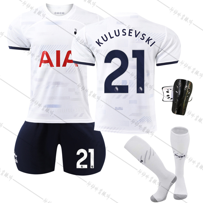 Picture of 2324 Tottenham Hotspur Home No.10 Kane Football Uniform 7 Sun Xingu 17 Romero 9 Richarlison Jersey Socks Suit