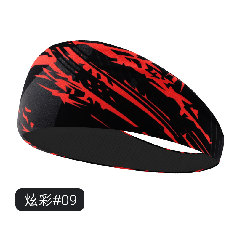 Picture of Summer Colorful Sports Hair Band Women's Anti-sweat Absorbing Non-slip Headband Running Sports Yoga Fitness Elastic Hair Band