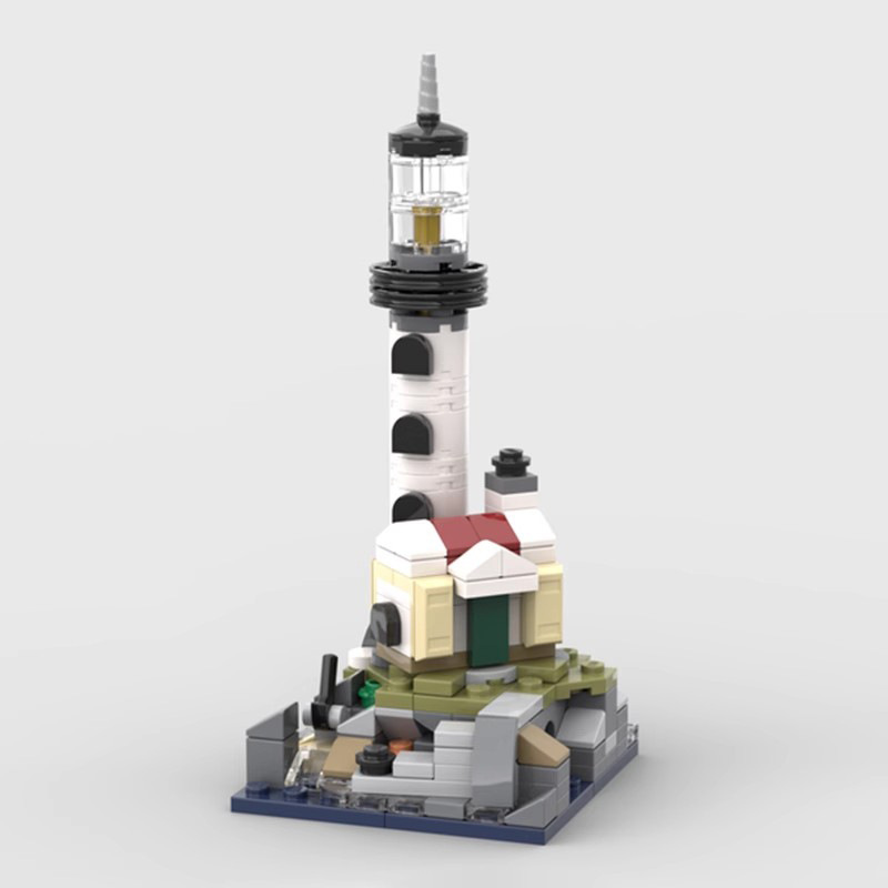Picture of Compatible with Lego MOC-125439 miniature scene building mini lighthouse assembling building blocks toy model ornaments
