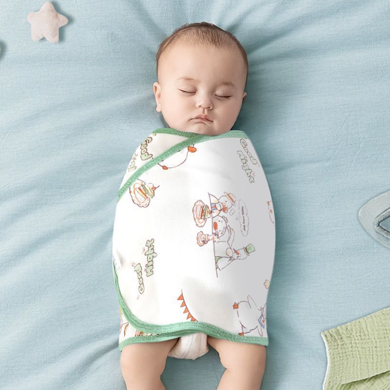 Picture of Baby Anti-Scare Sleeping Bag Spring Autumn and Winter Pure Cotton Newborn Baby Swaddling Towel Wrapping Towel Anti-Scare Sleeping Bag Artifact