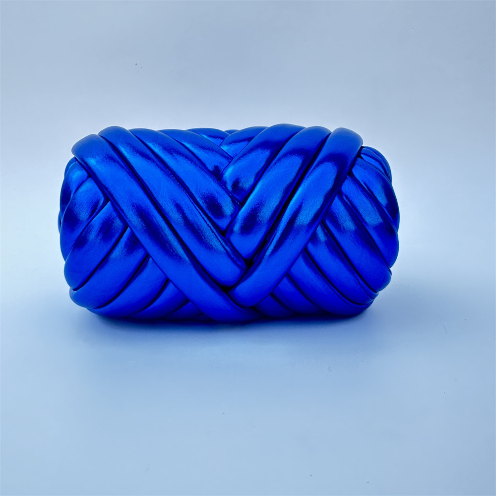 Picture of New Metal Thread Shiny Leather Material Iceland DIY Bag Handmade Woven Fabric Strips Pillow Cat Bed Filling Yarn