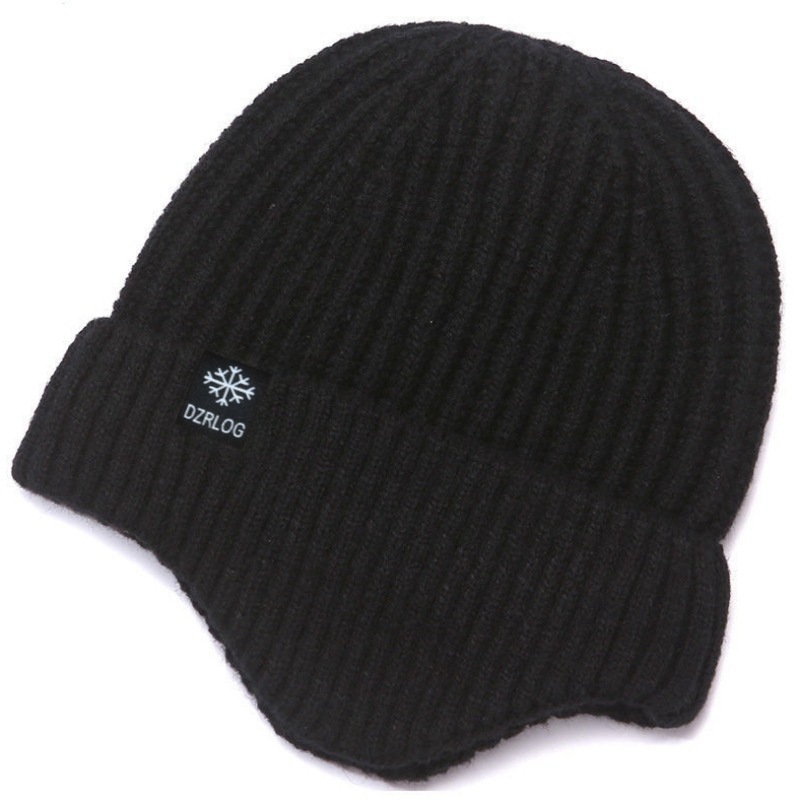Picture of Winter Warm Hat Cross-Border Men's Knitted Hat Middle-Aged and Elderly Dad and Elderly Hat Plus Velvet Thickened Ear Protection Woolen Hat