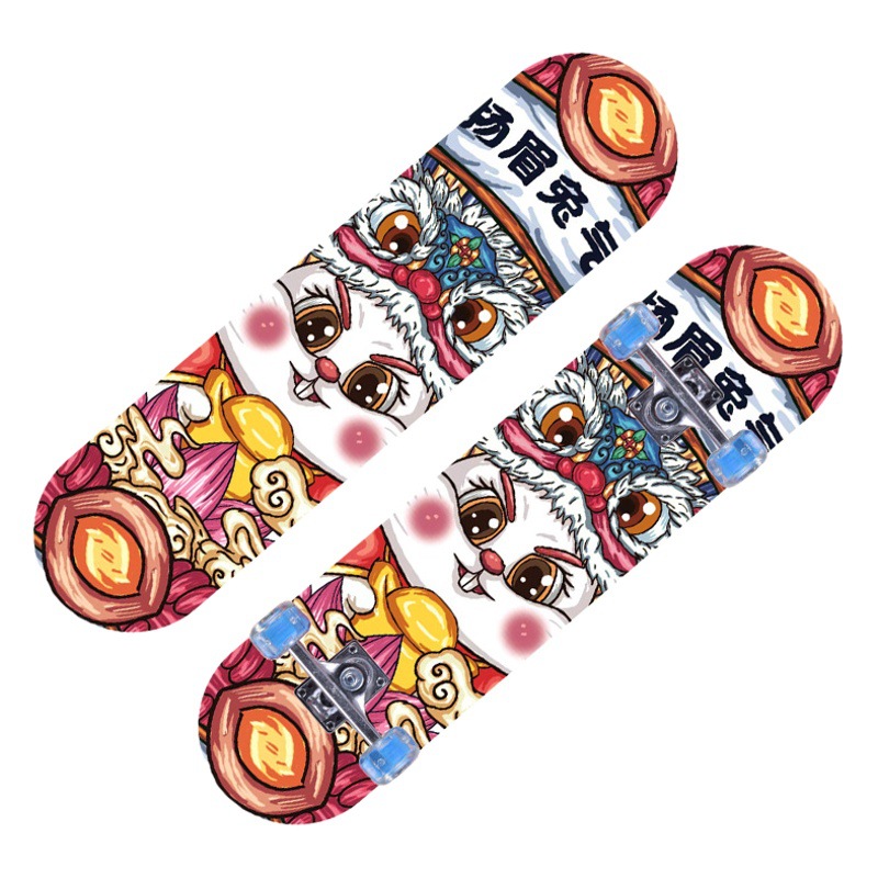 Children's four-wheel skateboard baby primary cartoon double rocker youth scooter 2808 flat manufacturers wholesale