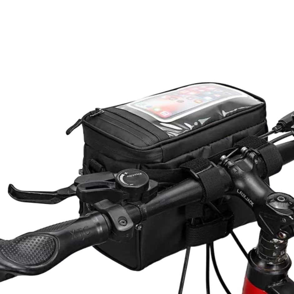 Bicycle front beam head bag handlebar bag bicycle mountain bike folding car touch screen mobile phone bag riding equipment