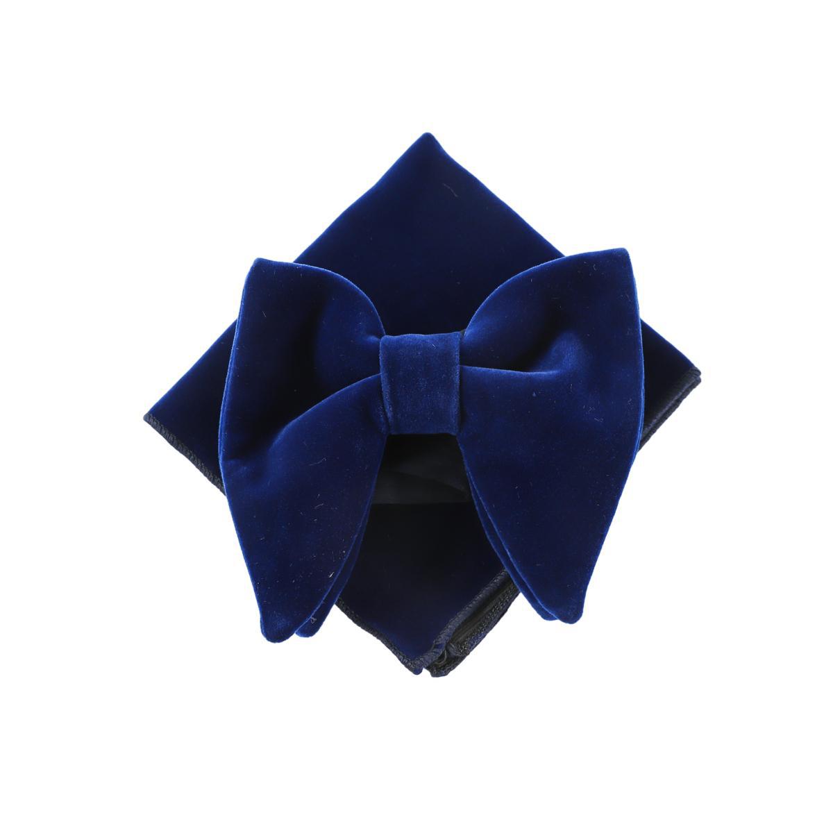 Picture of AliExpress EBAY WISH Multicolor Bow Tie Velvet Bow Performance Solid Color Gentleman Bow Tie Handkerchief