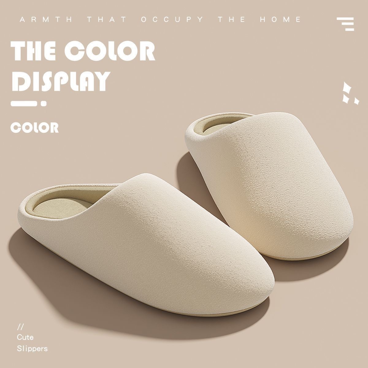 Picture of Japanese-style Office Fabric Slippers Silent Home Autumn and Winter Indoor Non-slip Soft Bottom Breathable Comfortable Couples Cotton Slippers