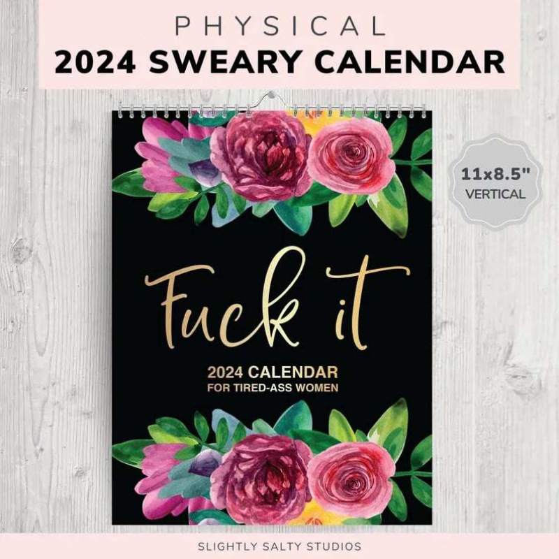 2024 Calendar For Tired-Ass Women Cross Border New Tired Women Calendar
