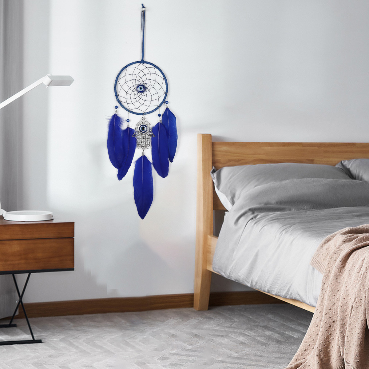 Picture of Devil's Eye Palm Pendant Dream Catcher Pendant Room Layout Hanging Ornaments Hand-woven Creative Birthday Gift