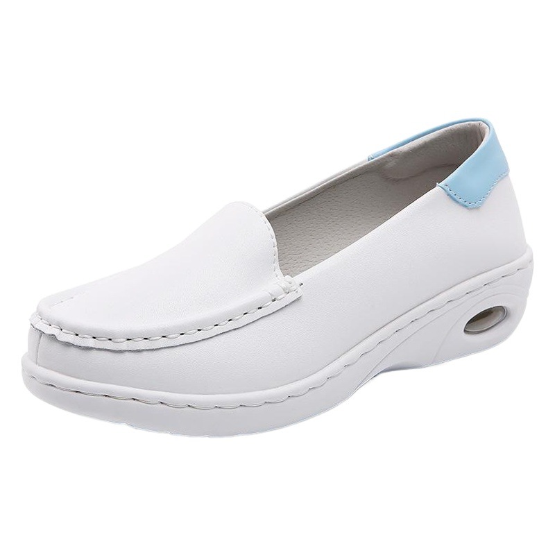 Picture of in stock nurse shoes autumn and winter leather air cushion soft bottom breathable flat anti-slip fleece-lined work shoes cross-border a generation of hair