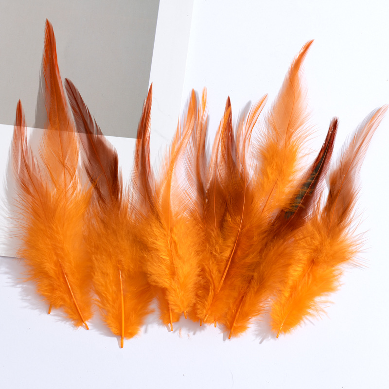 Picture of Factory wholesale funny cat stick feather diy cat toy color red pointed pheasant feather crafts jewelry decoration materials
