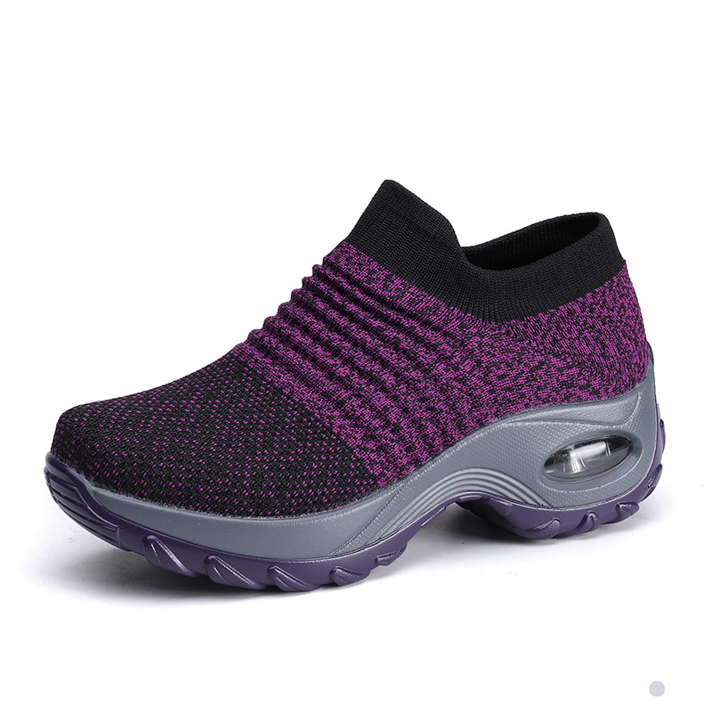 Picture of Cross-Border Hot Style Large Size Women's Shoes Air Cushion Fly Woven Casual Shoes Slip-On Shoes Fashion Rocking Shoes Quanzhou Sports Shoes