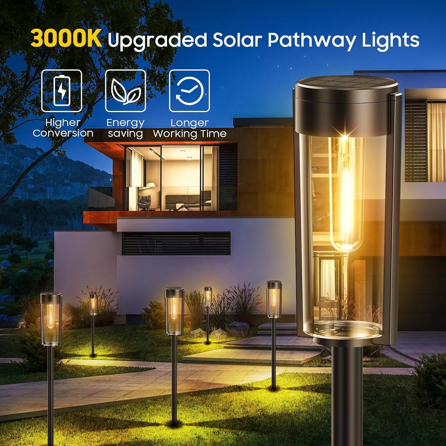 Picture of Solar Lawn Light Cash Outdoor Decorative Garden Light led Solar Garden Light Grass Garden Landscape Light