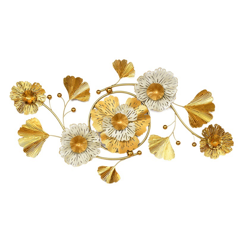 New Chinese Creative Clock Mirror Living Room Dining Room Clock Hanging Mirror Light Luxury Wall Clock Pendant Wall Clock Wall Decoration Ginkgo Leaf