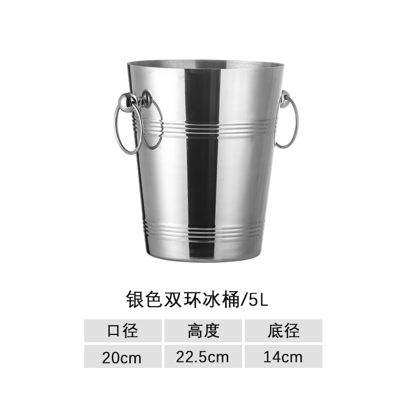 Picture of Stainless Steel Deer Head Ice Bucket KTV Bar Ice Bucket Champagne Bucket Commercial Beer Red Wine Bucket for Ice Cubes