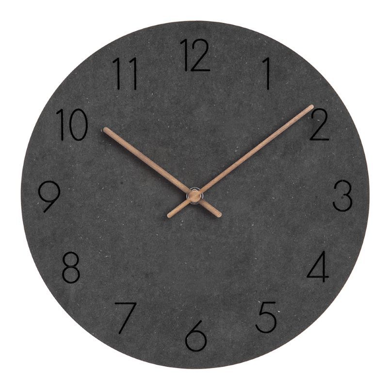 Picture of Nordic simple color wood wall clock living room clock mute quartz clock manufacturers direct batch can do diy