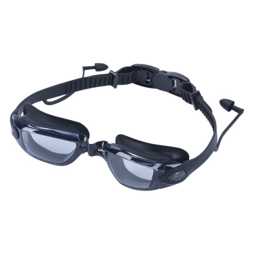 OCORT adult anti-fog silicone flat goggles HD vision waterproof cross-border men's and women's swimming glasses wholesale