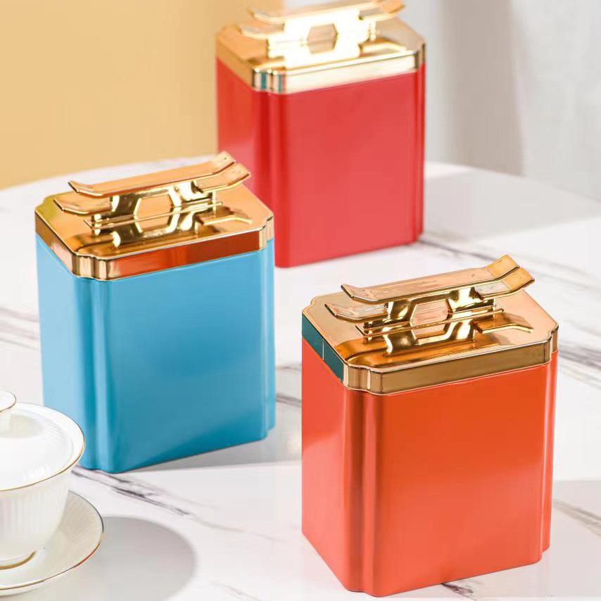 Special-Shaped 0.1kg Flower Tea Cans, Metal Packaging Empty Boxes, Tinplate Tea Cans, Iron Cans Wholesale, Chinese Style Gift Boxes, Storage