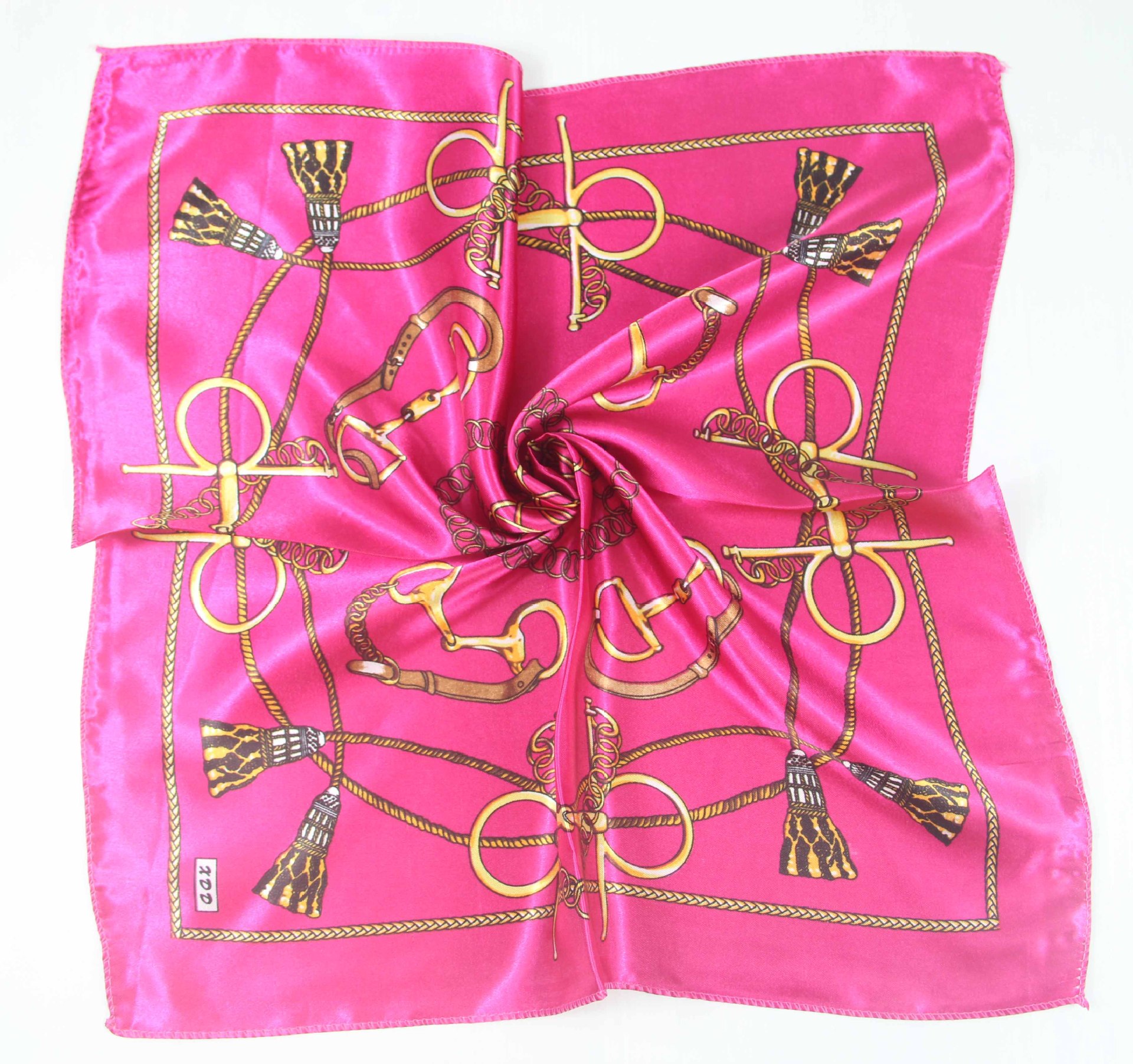 Picture of Korean Style New Autumn and Winter Small Silk Scarf Women's Imitation Silk Versatile Professional Small Square Scarf Manufacturer Wholesale Hangzhou Silk Scarf