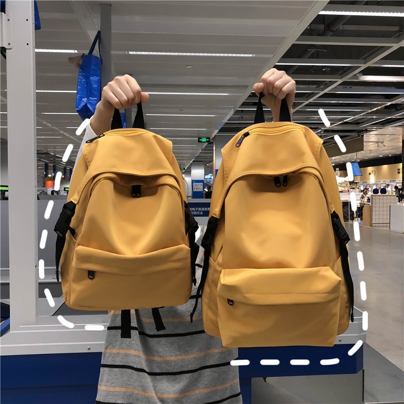 Picture of Japanese Style Solid Color Fashionable Nylon Backpack Women's Schoolbag Women's Korean Style Senior high school Lightweight Backpack Women's College Student Backpack