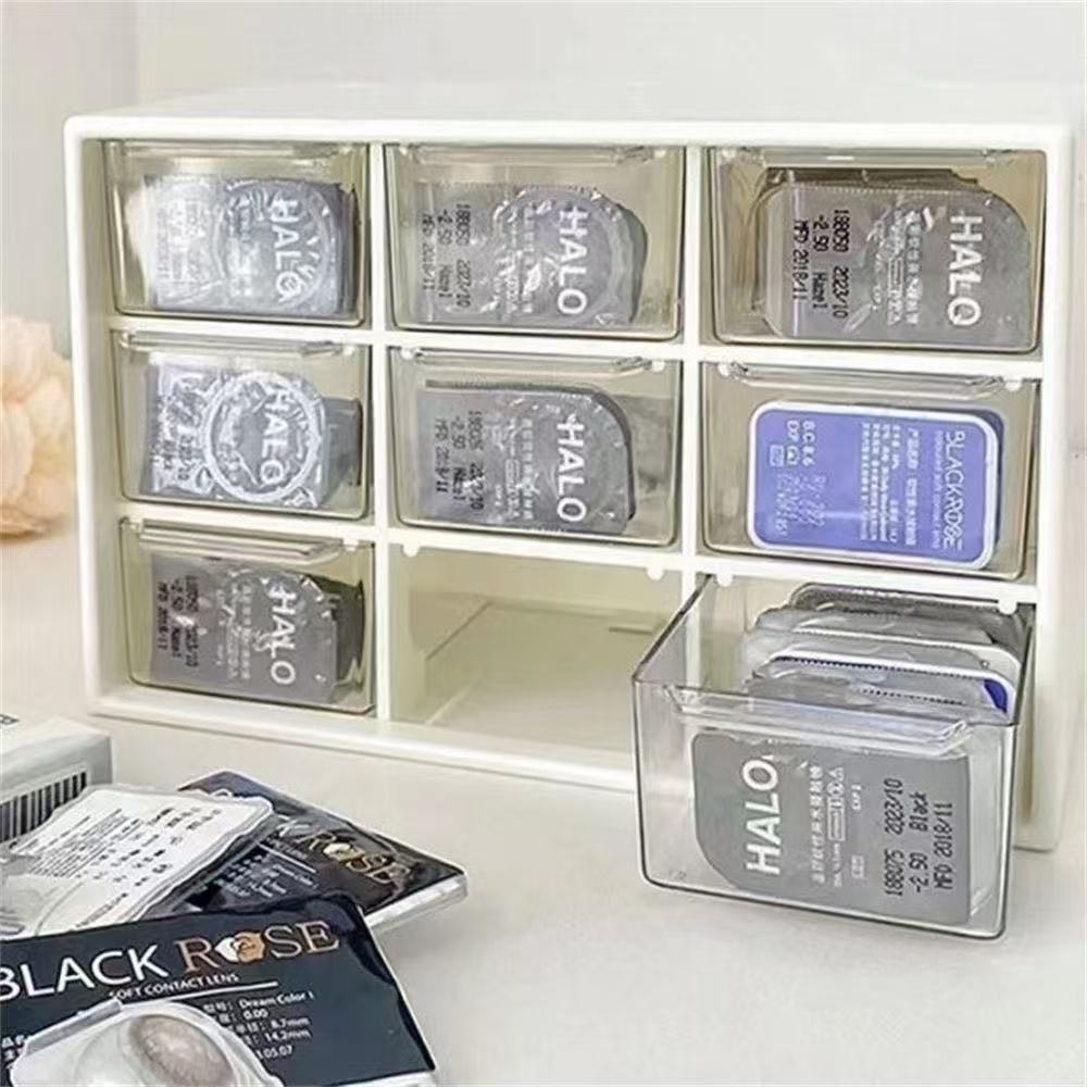 Picture of Nine-Grid Storage Box Desktop Ins Millet Storage Beaded Multi-Grid Tape Cute Compartment Storage Box for Female Students