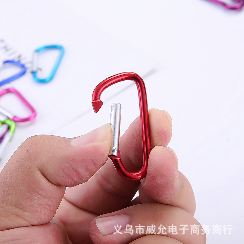 Picture of No.5 Mountaineering Buckle Aluminum Alloy D-shaped Hanging Buckle Outdoor Rock Climbing Safety Buckle Spring Hook Luggage Backpack Hook