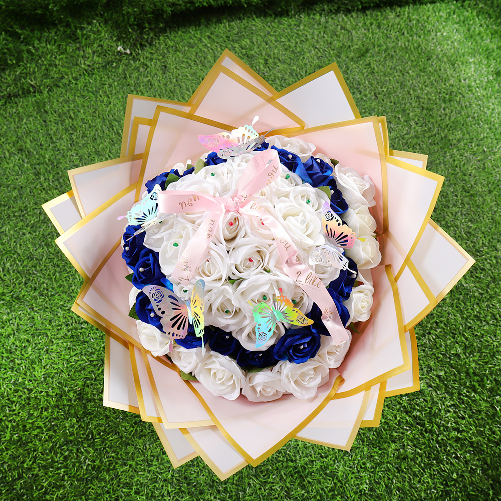 Flower Arrangement Phnom Penh Jelly Film Waterproof 20 Sheets Phnom Penh Matte Flower Wrapping Paper Flower Shop Bouquet Flower Packaging Materials