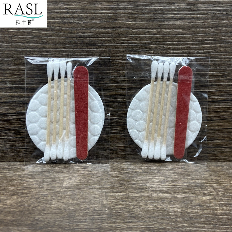 Picture of Cosmetic Cotton Nail File Care Kit for Hotel and Homestay Toiletries Disposable Double-headed Cotton Swab Care Kit