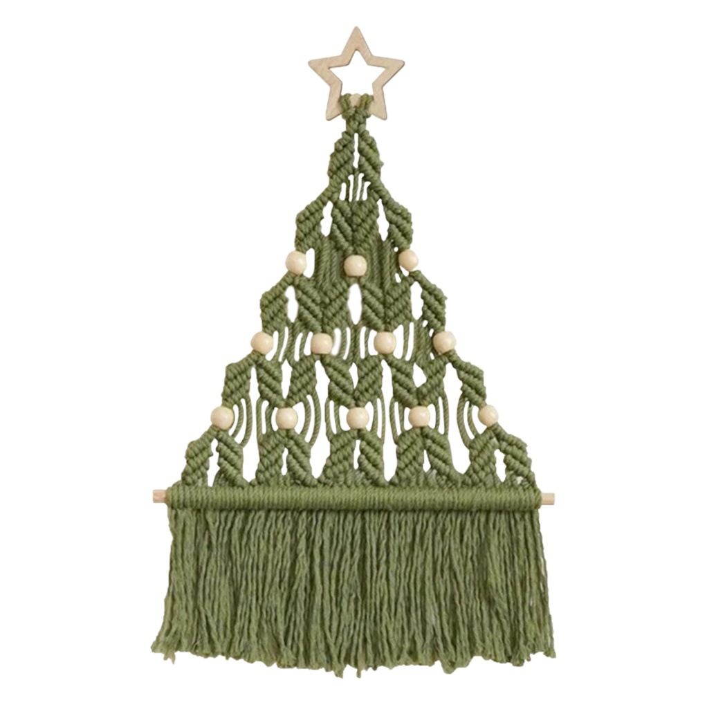 New Christmas decoration hand-woven tapestry Christmas tree pendant cotton rope material package foreign trade new supply