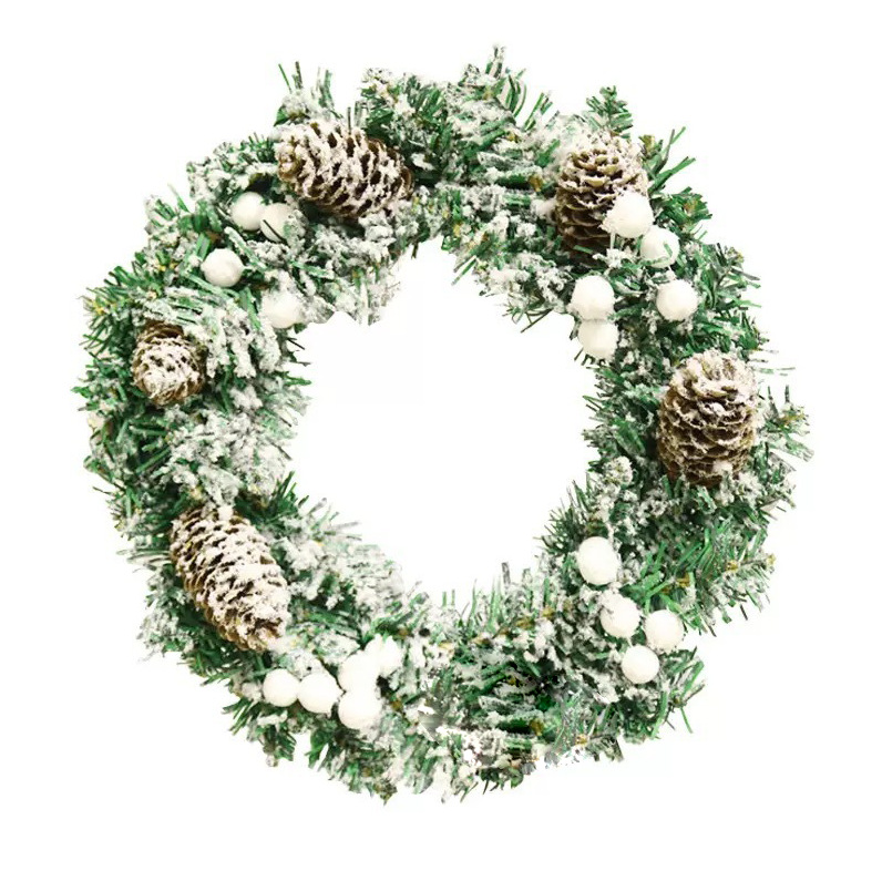 Picture of Christmas Wreath 30cm Christmas Decoration Artificial Wreath Window Door Hanging Christmas Shopping Mall Scene Layout Props