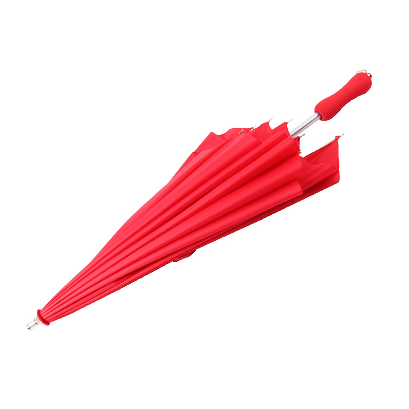 Picture of in stock Hot Selling Fashion Heart-shaped Wedding Bride Umbrella Skirt Glass Fiber Aluminum Big Red Umbrella Hand Open 16-bone Straight Umbrella