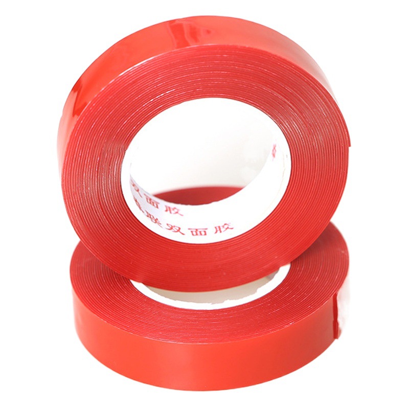 Cross-Border Red Film Transparent Acrylic Traceless Double-Sided Tape for Spring Festival Couplets, Nano Waterproof High-Adhesion Nano Double-Sided Tape