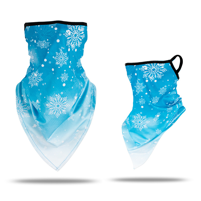 Picture of Ice Silk Ear Hanging Mask Triangle Towel Neck Set Mesh Sunscreen Outdoor Riding Fishing Windproof Scarf Men's and Women's Face Towel Summer