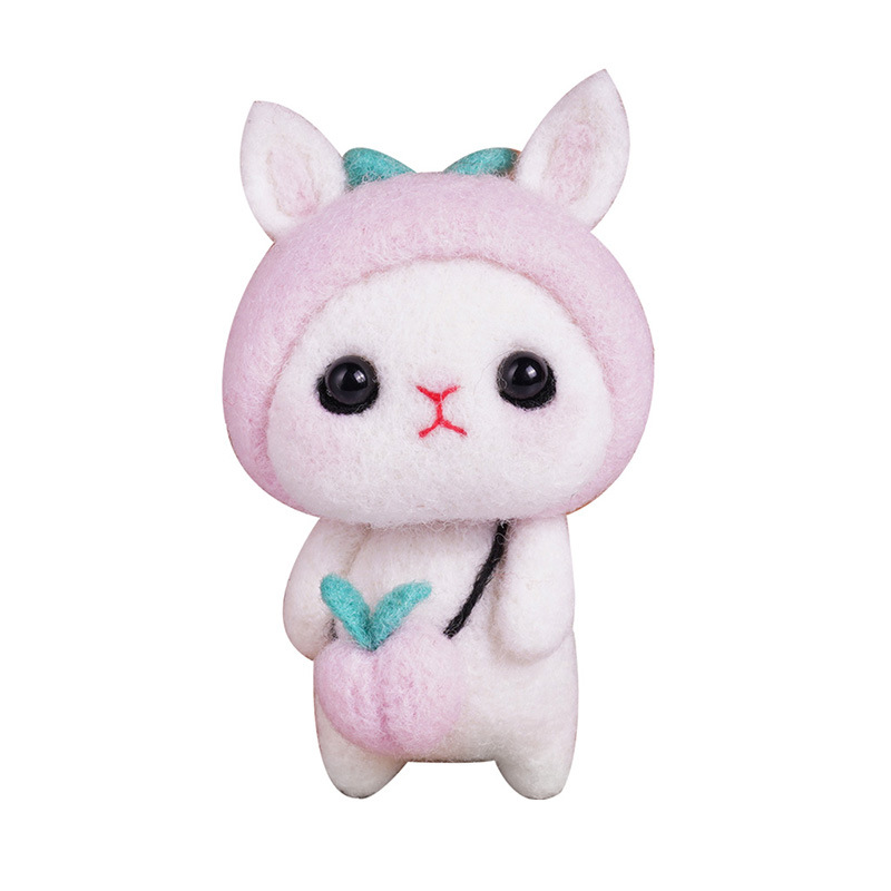 Picture of Little White Rabbit adult handmade diy creative gift hands-on sewing homemade material package wool felt pokes