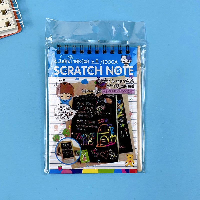 Picture of Children's DIY scratch painting book creative colorful graffiti book kindergarten art supplies wholesale student stationery Painting Book