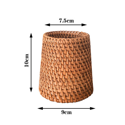 Picture of Rattan Pen Holder Tea Set Bamboo Tea Tongs Tea Spoon Tea Needle Pu'Er Tea Six-Piece Tea Ceremony Accessory Storage Box Rustic Style