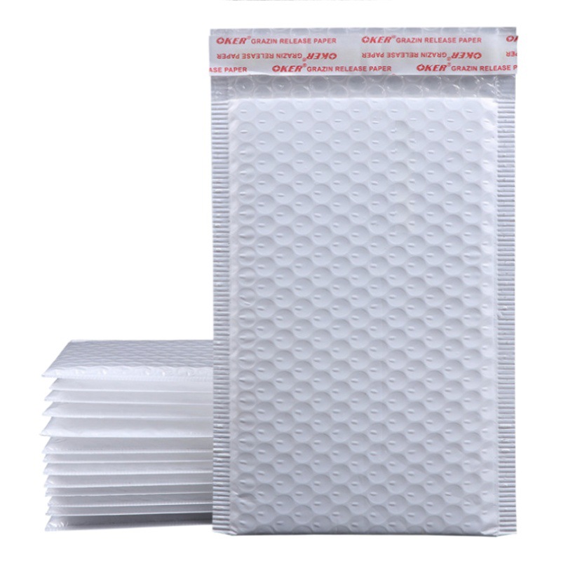 Spot four layer thick bubble envelope bag clothing waterproof packing express bag white matte pearl film Bubble Bag